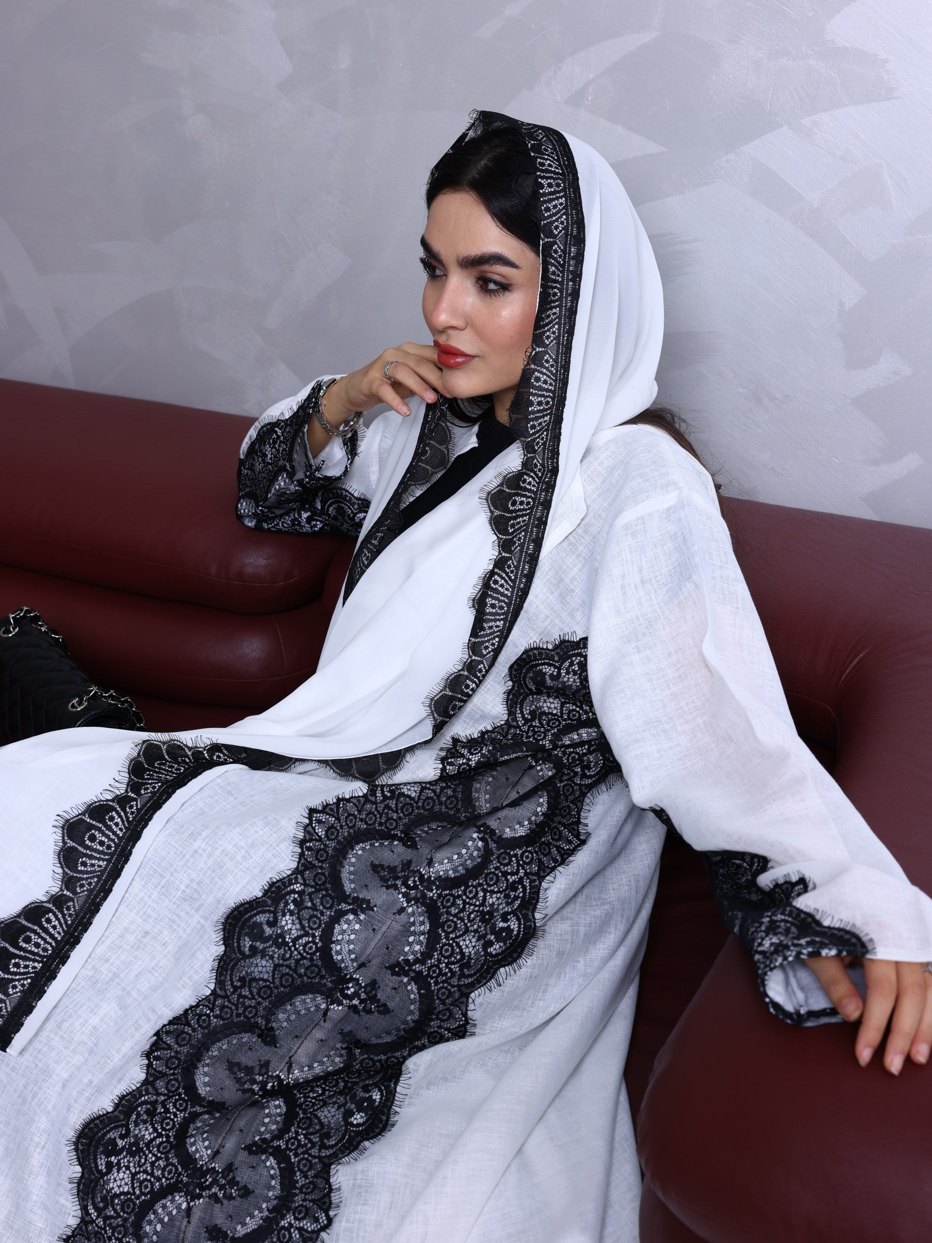 Dantella  french lace Abaya